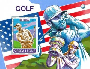 Sierra Leone - 2017 Golf Masters - Stamp Souvenir Sheet - SRL171002b