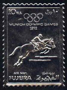 Fujeira 1972 Munich Olympic Games perf 10r Show-Jumping e...