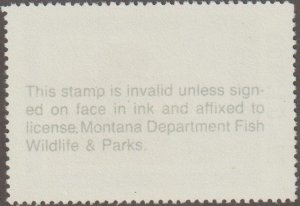 Scott# 37 1989 Montana Waterfowl Stamp VF/XF MNH