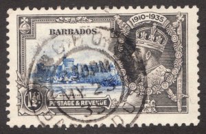 1935 Barbados Sc #187 - KGV Omnibus 1½d Windsor Castle architecture Used Cv $10