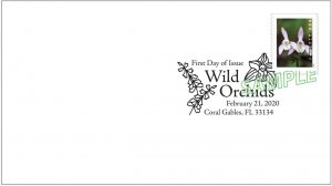 US 5445 Wild Orchids 2 Triphora trianthophoros (booklet) BWP FDC 2020 