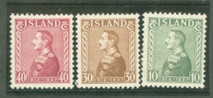Iceland #199-201 Mint (NH) Single (Complete Set)