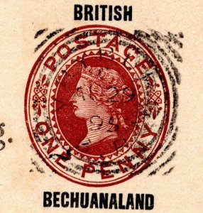 BRITISH BECHUANALAND QV Stationery Wrapper Overprint 1895 Vryburg YO83