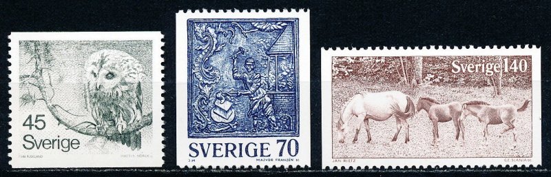 Sweden #1212-1214  Set of 3 MH