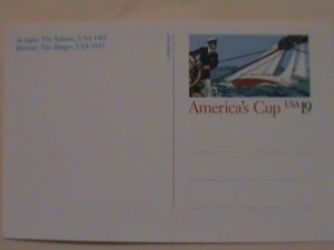 ​UNITED STATES-1992-AMERICA'S CUP-MNH-PICTURE -PAID POST CARD-VERY FINE