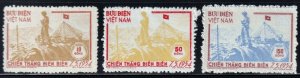 North Viet Nam - 1954-56 - Sc 17-19 O5 - MNH - EXTREMELY RARE - Set 2