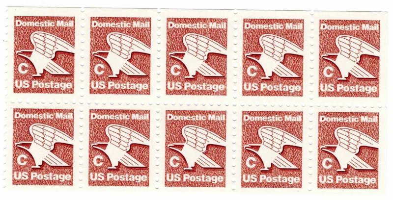 USA 1981 Sc 1948a C Series Booklet Pane Block of 10 MNH
