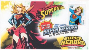 AO-4084i-1, 2006, DC Comics Super Heroes, Supergirl, FDC, Add-on Cachet. Digital