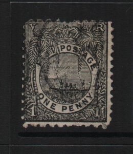 Fiji 1893 SG93 1d black 10 x12 perf - used