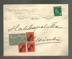 1941 Finland Cover to Helsinki Losen