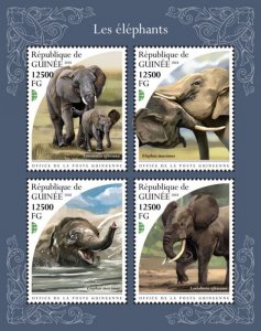 GUINEA - 2018 - Elephants  - Perf 4v Sheet - Mint Never Hinged