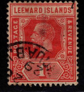 Leeward Islands Scott 63 Used KGV stamp Die 2 small thin