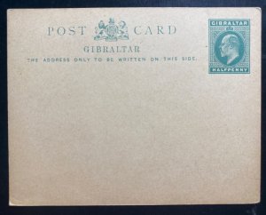 Mint Gibraltar Postal Stationery Postcard Half Penny