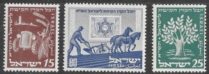 Israel # 48-50  National Fund   (3)   Mint NH