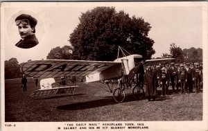 1914 Ireland Aviation Daily Mail Aeroplane Tour Bleriot XI RPPC Postcard cover