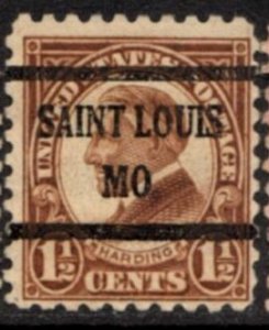 US Stamp #582x43 - Warren G. Harding Regular Issue 1923 Precancel