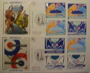 FRANCE JOINT GREAT BRITAIN FDC TUNNEL 1994 SILK 4 DIFF