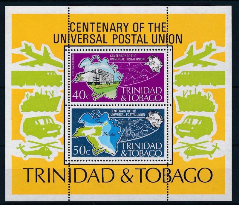 [35419] Trinidad & Tobago 1974 Centenary Universal Postal Union UPU S/S MNH