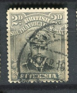 RHODESIA; 1913-22 early GV Admiral issue used Shade of 2d. value