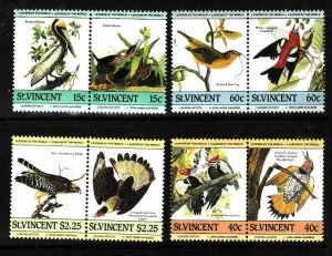 St. Vincent-Sc#807-10-Unused NH set-Birds-Audubon-1985-