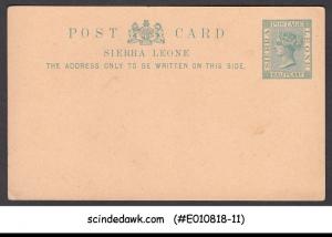 SIERRA LEONE - QV HALF PENNY GREEN POSTCARD - MINT