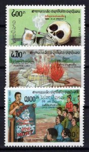 Laos 1127-1129 MNH Illegal Drugs Campaign Medical ZAYIX 0224S0242M