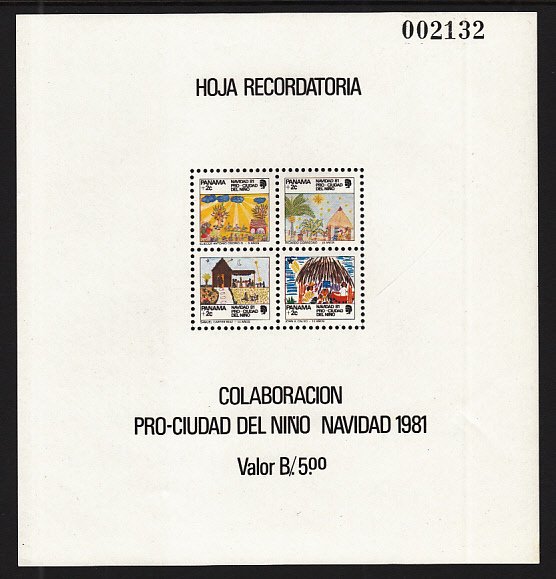 Panama RA94 Christmas Souvenir Sheet MNH VF