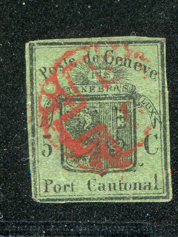 Switzerland  #2L4  Used  VF  certificate  Cat $3000  - Lakeshore Philatelics