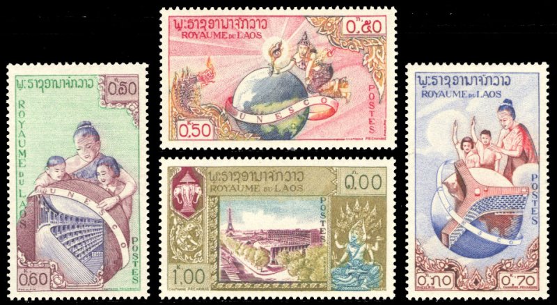 Laos 1958 Scott #48-51 Mint Never Hinged