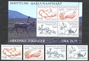 Greenland Sc# 358-361a MNH 2000 Arctic Vikings