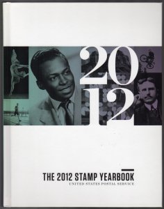 2012 USPS COMMEMORATIVE Yearbook - Stamps mounted w/Mail Use & High Value