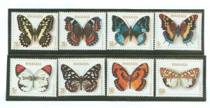 Rwanda #905-612 Unused Single (Complete Set) (Butterflies)