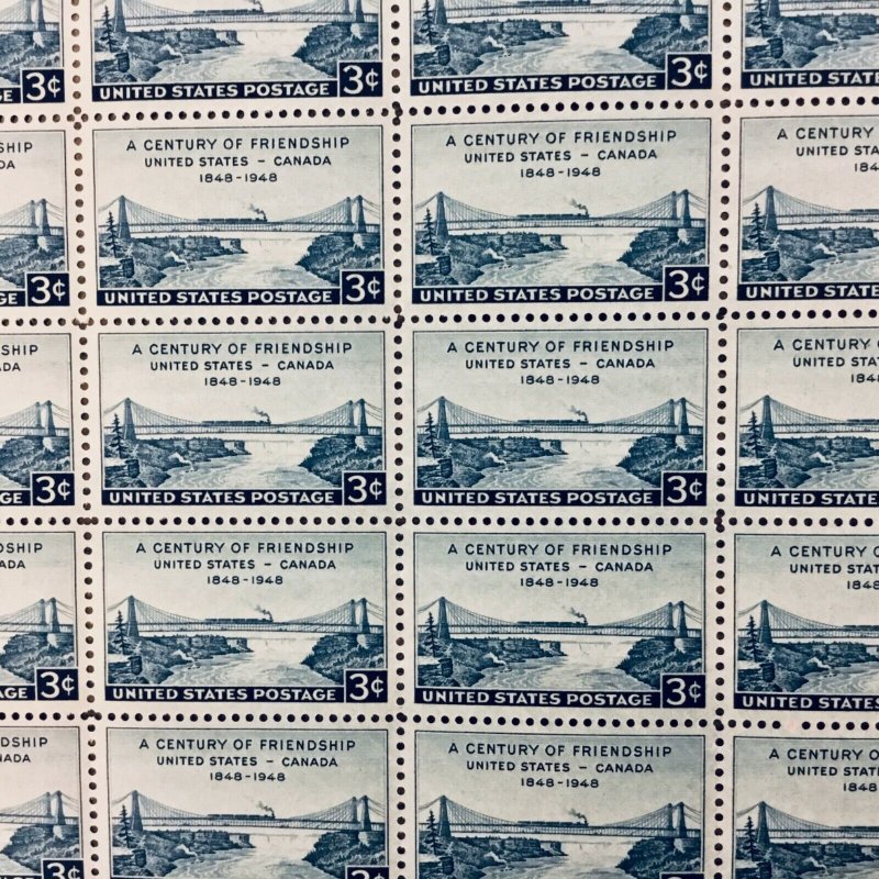 961   U.S. - Canada Friendship   MNH 3 cent sheet of 50  1948