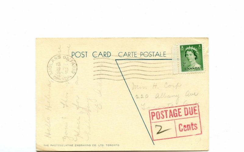 4 x postage due post cards  Canada cover