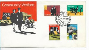 AUSTRALIA 1980 Community Welfare The Salvation Army Set of 4 values on FDC