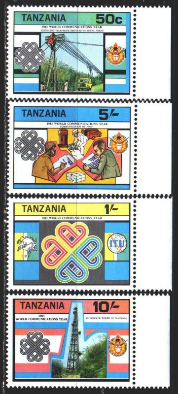 Tanzania. 1983. 229-32. World Communication Year. MNH.