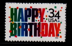 #3558 Happy Birthday  - MNH