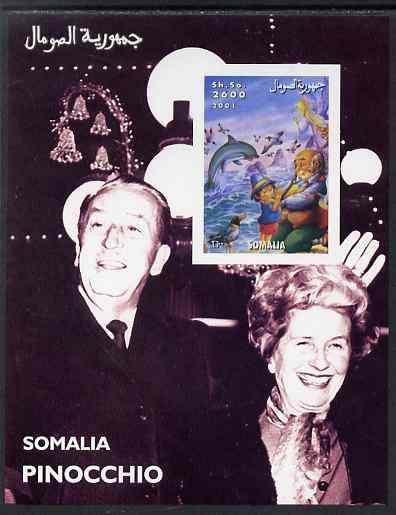 Somalia 2001 Pinocchio & Walt Disney #7 imperf s/shee...