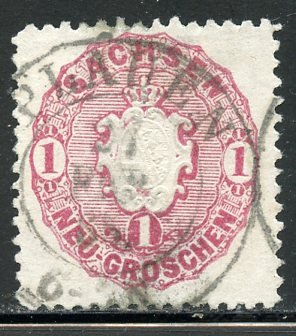 Saxony # 17, Used. CV $ 2.40.