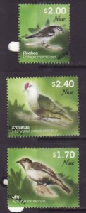 Niue-Sc#865-7- id5-used set-Birds-2011-