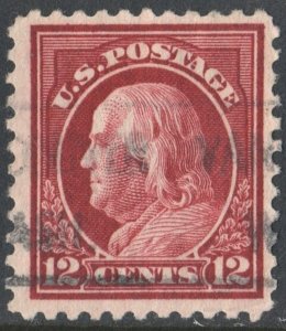 SC#512a 12¢ Franklin Single (1917) Used