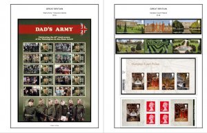 COLOR PRINTED GREAT BRITAIN 2018-2020 STAMP ALBUM PAGES (91 illustrated pages)