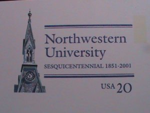 ​UNITED STATES-2000 -NORTHWESTERN UNIVERSITY MNH-POST CARD-VERY FINE