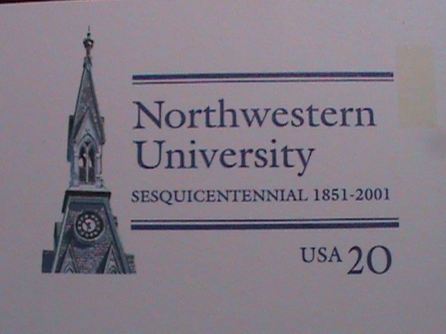 ​UNITED STATES-2000 -NORTHWESTERN UNIVERSITY MNH-POST CARD-VERY FINE