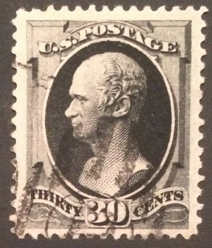 Scott #190, 30c American light cancel, massive margins, 2010 PSE cert graded 85J