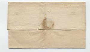 1830s Cleveland Ohio boxed straightline stampless cover [5251.4] 