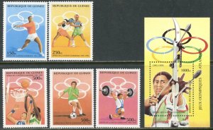 GUINEA Sc#1274-1279, 1279a 1995 Atlanta Olympics Complete Set & S/S OG Mint NH