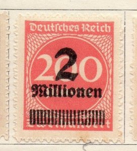 Germany 1923 Early Issue Fine Mint Hinged 2M. Surcharged 131291