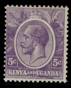 KENYA and UGANDA GV SG77, 5c dull violet, M MINT.