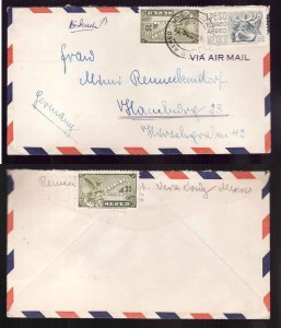 #14228-Airmail cover-Mexico to Germany-8 July 1950-Vera Cruz -